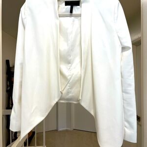BCBG MaxAzria NEW White Asymmetrical Crop Jacket